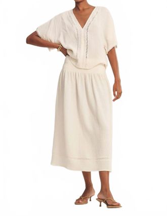 Velvet Mazie Midi Skirt In Coconut