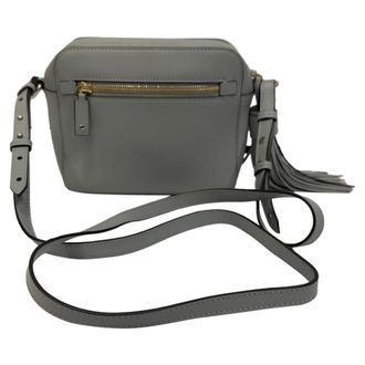 Anya Hindmarch Anya Hindmarch Smiley Schoudertas in Grijs Leder