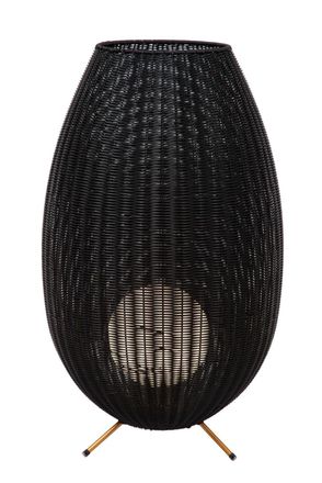 Lucide L&aacute;mpara de suelo de sint&eacute;tico con 1 led integrado, negro