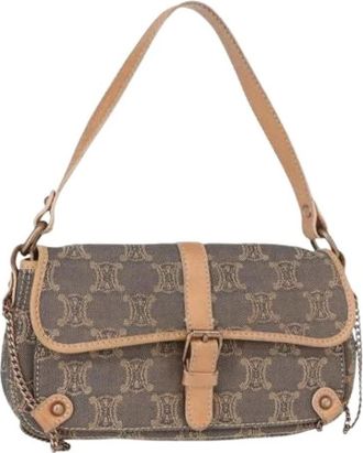 Celine Pre-owned Canvas Schoudertas - Dames - Vintage Schoudertas - Bruin - ONE Size - Vintage