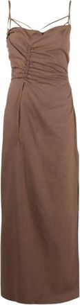 Jacquemus Maxi Dresses, female, Brown, Size: M La Robe Gaua Long Dress