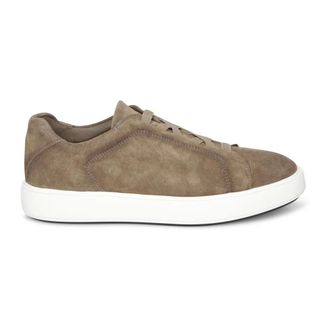 Officine Creative Schoenen, Heren, Bruin, 43 EU, Su&egrave;de, Bruine Su&egrave;de Sneakers Minimalistisch Ontwerp
