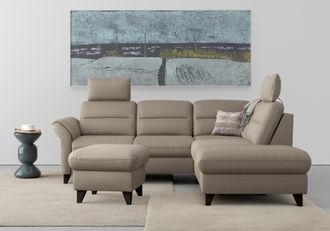 Sit&more Ecksofa »Mellum L-Form« Federkern, wahlweise mit Bettfunktion, Stauraum und Armteilfunktion