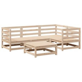 vidaXL Juego De Sof&aacute;s De Jard&iacute;n 5 Piezas Madera Maciza De Pino Vidaxl