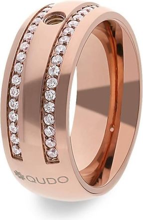 Qudo Womens Basic Lecce Ring In Rose Gold