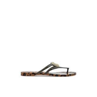 Dolce & Gabbana Flip Flops, female, Brown, Size: 11 US Rubber Beachwear Slides