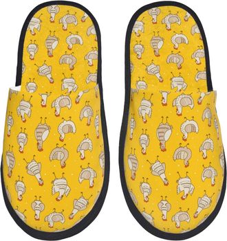 Generic House Slipper Funny Chicken Print Fluffy Womens Slippers Soft Non-Slip Womens Slippers Travel Bedroom M