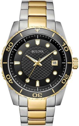 Bulova Classic Quartz Black Dial Mens Watch 98B394