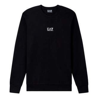 Emporio Armani Core Identity Crewneck Sweatshirt - male - Emporio Armani EA7 - Round-neck Knitwear - Black - 2XL - Knitwear