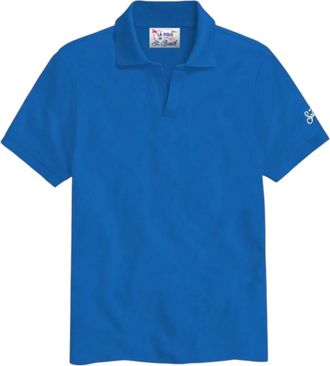 MC2 Saint Barth Heren Polo Shirt Half Mouw Pique - Heren - Polos - Blauw - S - Tops