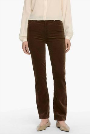 Frame Denim Le Sleek Straight Corduroy Pant In Bitter Chocolate