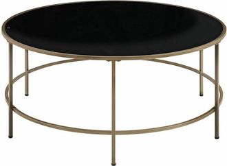 Beliani Beliani - Tavolino da caffè in colore nero e oro Florence