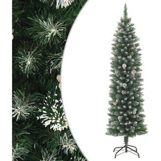 vidaXL Rbol De Navidad Artificial Estrecho Con Soporte Pvc 240 Cm Vidaxl