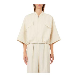 Liu Jo Bomber Jacket - female - Liu Jo - Light Jackets - Beige - S - Jackets