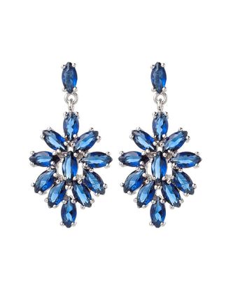 Eyecandy LA Eye Candy La The Luxe Collection Rhodium Plated Cz Drop Earrings