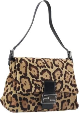 Fendi Pre-owned Vintage Schoudertas - Dames - Vintage Schoudertas - Bruin - ONE Size - Leer - Vintage