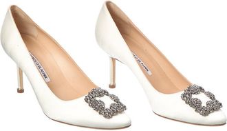 Manolo Blahnik Hangisi 70 Satin Pump (Authentic Pre-Owned)