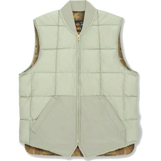 Fortela Nylon Vest2 with Camouflage Lining in Light Green at Nordstrom, Size 50 Eu