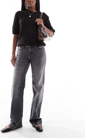 Only Judy low rise wide leg jeans in gray