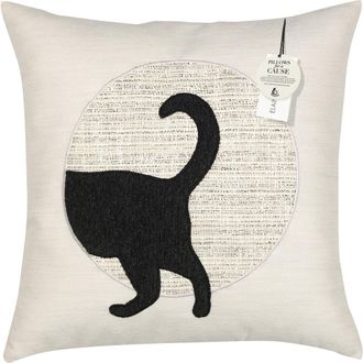 Elaine Smith Unconditional Meow (Tail) Handmade Terry Indoor/Outdoor Pillow - SUPPORTS PETS at Nordstrom, Size 20X20