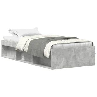 Berkfield Home Bed Frame Concrete Grey 100x200 cm