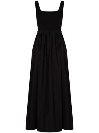 Matteau gathered-waist sleeveless maxi dress - Black