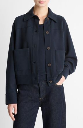 Vince Crop Jacket in Coastal at Nordstrom, Size X-Large