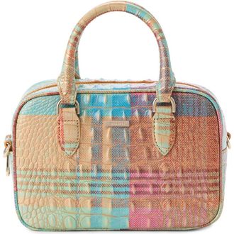 Brahmin Mara Croc Embossed Leather Top Handle Bag in Picnic at Nordstrom