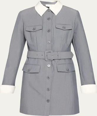 Toccin Valerie Belted Mini Shirtdress