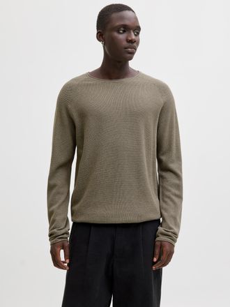 Jack & Jones JJEHILL KNIT CREW NECK NOOS mit Strukturstrick