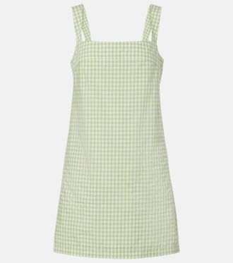 SIMKHAI Sloan gingham cotton-blend minidress