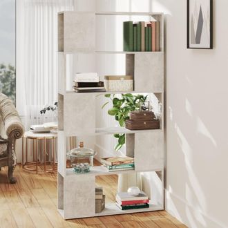 vidaXL Vidaxl - Librer&iacute;a Separador Contrachapada Gris Hormig&oacute;n 80x24x155 Cm