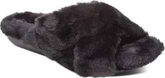 Aetrex Womens Penelope Strap Slipper In Black