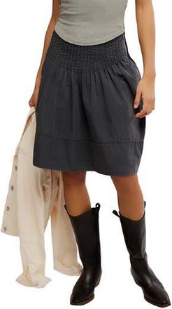 Free People Peyton Pintuck Pleat Midi Skirt in Washed Black at Nordstrom Rack, Size 12
