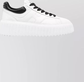 Hogan stylish sneakers with platform and textured sole