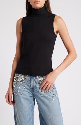 Rag & Bone Irina Sleeveless Ponte Turtleneck Top in Blk at Nordstrom Rack, Size Xx-Small