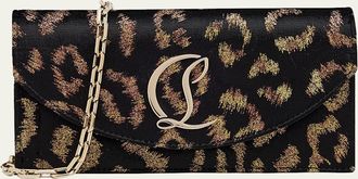 Christian Louboutin Loubi54 Shimmering Velvet Clutch Bag