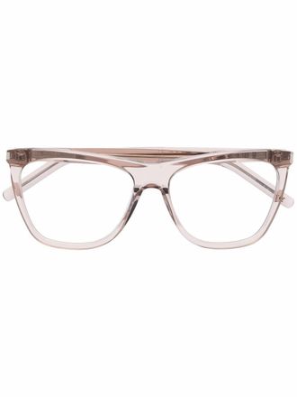 Saint Laurent Eyewear square-frame sunglasses - women - Acetate - One Size - Pink
