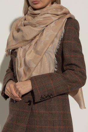 Moschino Scarf With Lurex Thread, Unisex, Beige