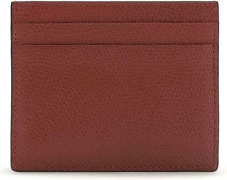 Valentino Garavani Mens Bordeaux Calf Leather Bos Taurus Wallet