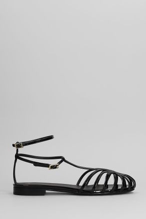 Alevì Elena 010 Flats In Black Leather