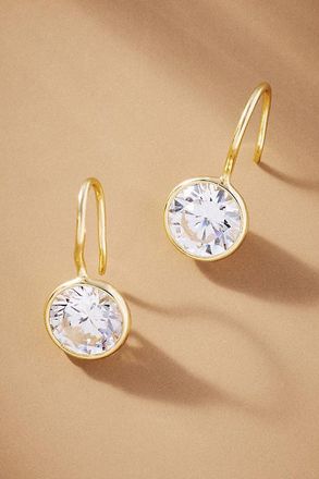 Shashi Bezel-Set Crystal French Hook Earrings