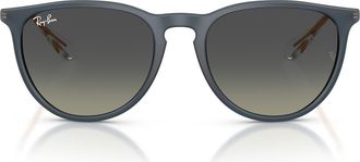 Ray-Ban 54mm Phantos Round Sunglasses in Rubber Blue at Nordstrom Rack