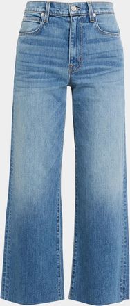 Slvrlake Denim Grace High-Rise Wide-Leg Crop Jeans