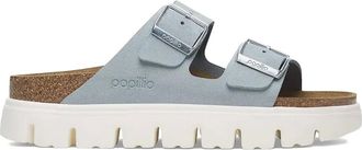 Birkenstock Papillio double-buckle sandals - women - Leather/Cork/Suede - 37 Narrow - Blue