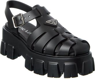 Prada Logo Rubber Sandal