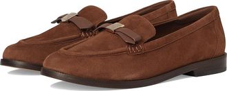 Kate Spade New York Deco Bow Suede Loafers Womens Dress Flat Shoes Hot Chocolate : 9.5 M