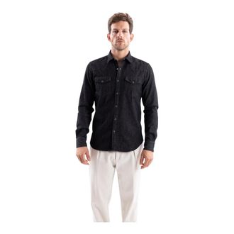 Xacus Camicia Western in Denim - - Shirts - Uomo - Nero - 2XL