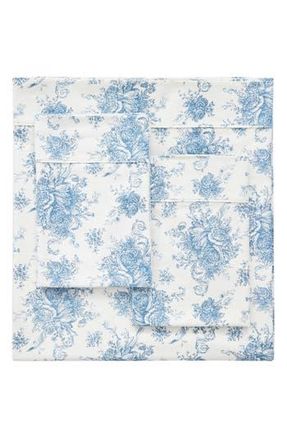 Melange Home Petit Toile Flannel Sheet Set in Light Blue at Nordstrom Rack, Size Queen
