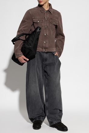 Our Legacy Denim Jacket With Pockets, Mens, Brown